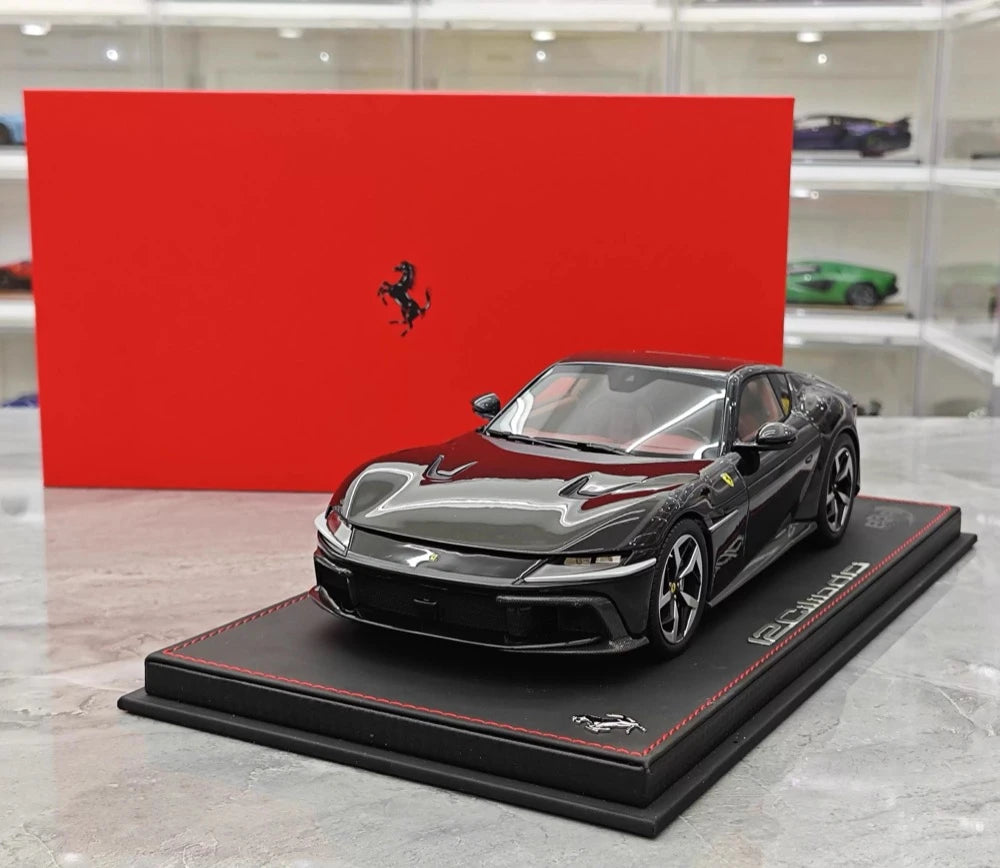 [BBR] 1:18 Ferrari 2024 12 Cilindri Coupe Glossy Black Model Car Resin