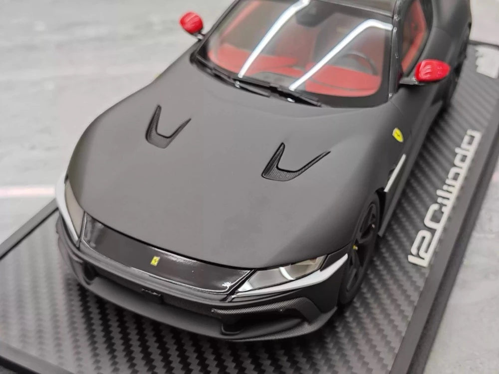[BBR] 1:18 Ferrari 2024 12 Cilindri Coupe Matte Black Model Car Resin