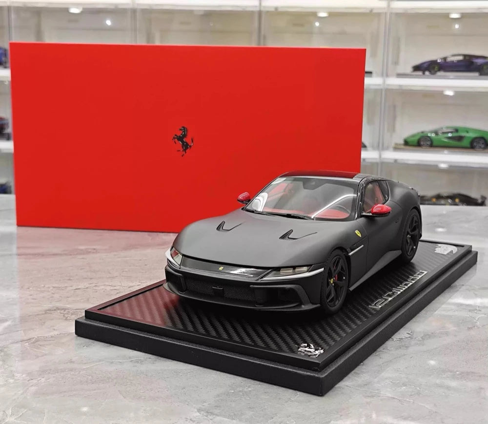 [BBR] 1:18 Ferrari 2024 12 Cilindri Coupe Matte Black Model Car Resin