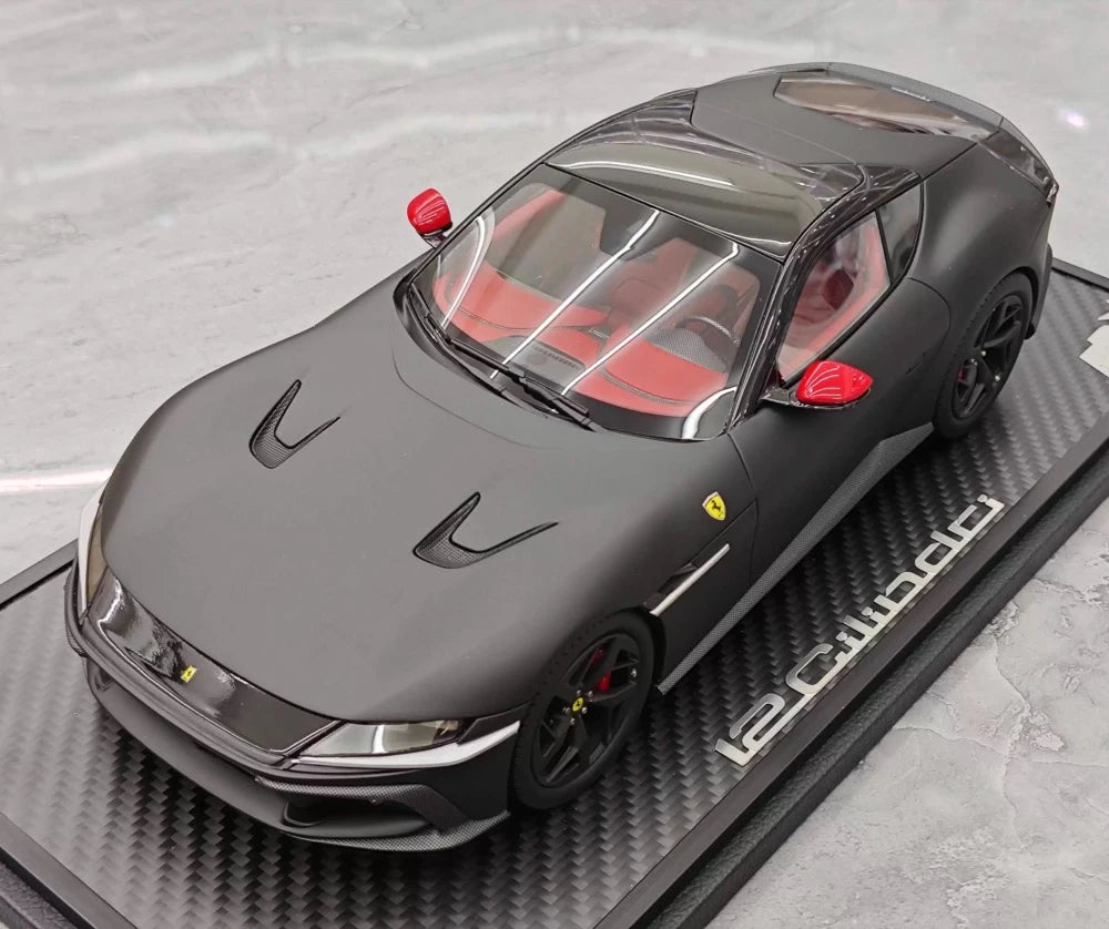 [BBR] 1:18 Ferrari 2024 12 Cilindri Coupe Matte Black Model Car Resin