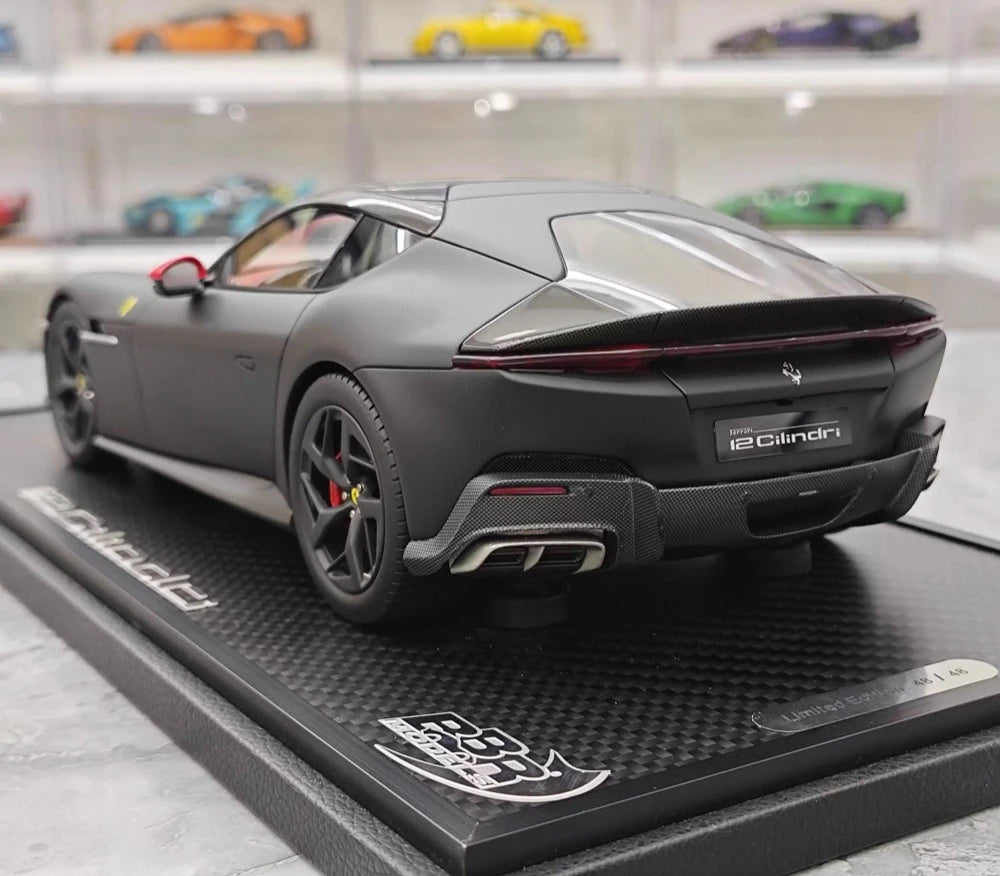 [BBR] 1:18 Ferrari 2024 12 Cilindri Coupe Matte Black Model Car Resin
