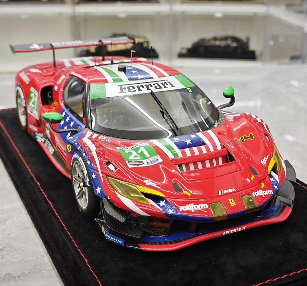 [BBR] 1:18 Ferrari 2024 296 GT3 IMSA #21 Model Car Resin