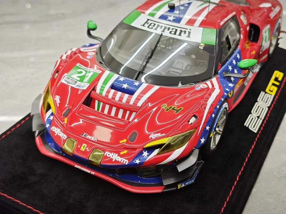 [BBR] 1:18 Ferrari 2024 296 GT3 IMSA #21 Model Car Resin