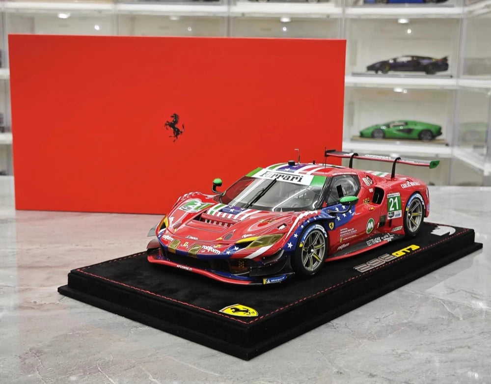 [BBR] 1:18 Ferrari 2024 296 GT3 IMSA #21 Model Car Resin
