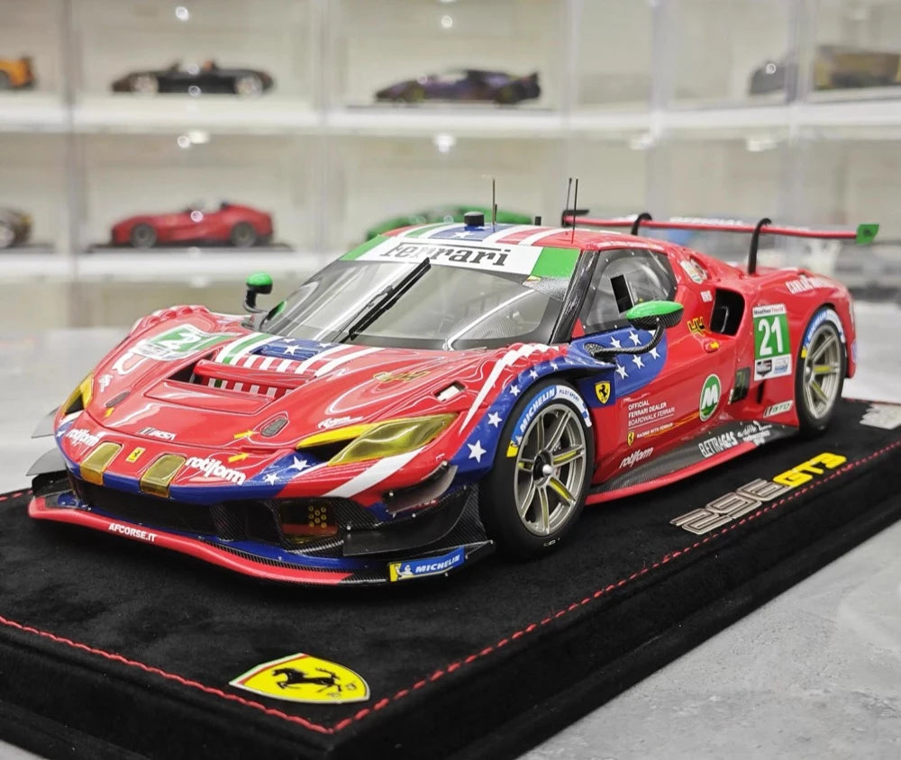 [BBR] 1:18 Ferrari 2024 296 GT3 IMSA #21 Model Car Resin