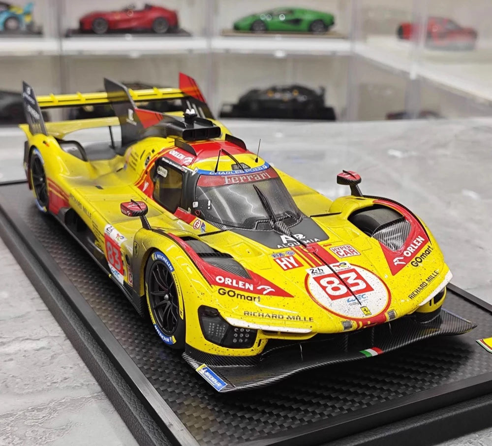 [BBR] 1:18 Ferrari 2024 499P Le Mans Hypercar #83 Dirty Model Car Resin