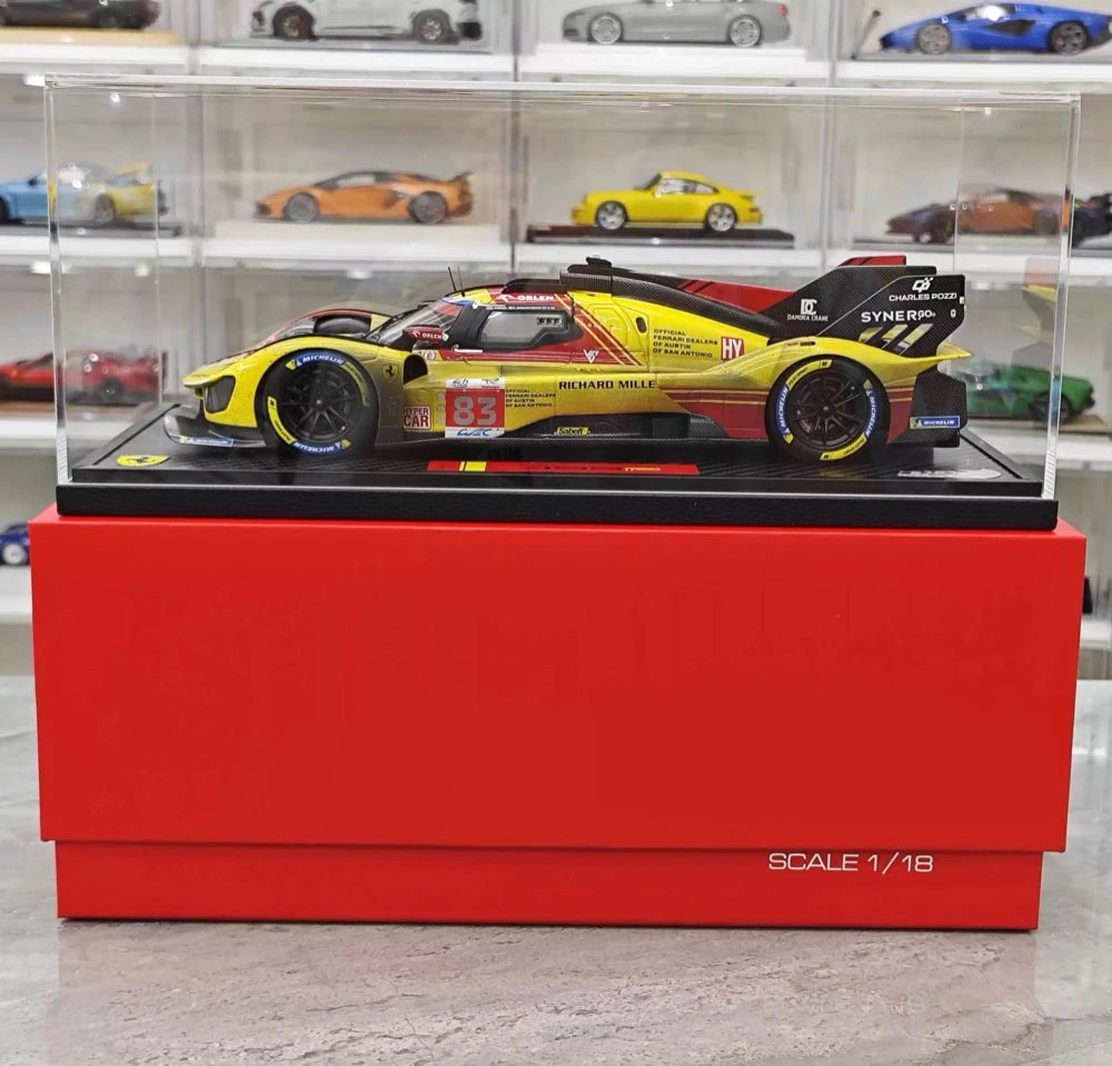 [BBR] 1:18 Ferrari 2024 499P Le Mans Hypercar #83 Dirty Model Car Resin