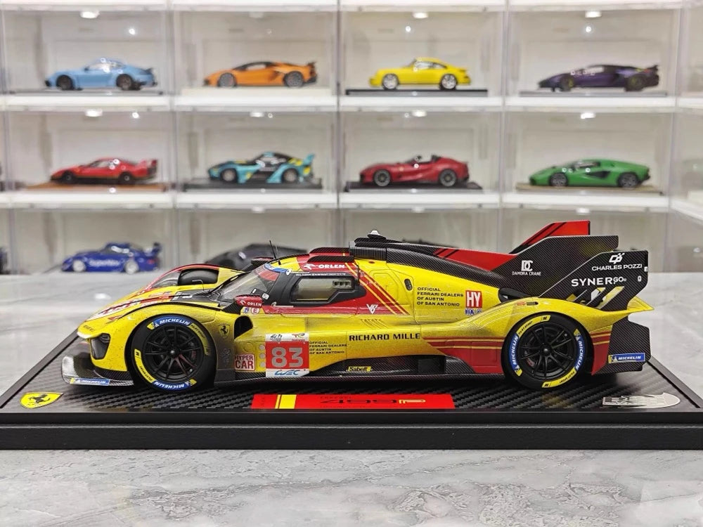 [BBR] 1:18 Ferrari 2024 499P Le Mans Hypercar #83 Dirty Model Car Resin