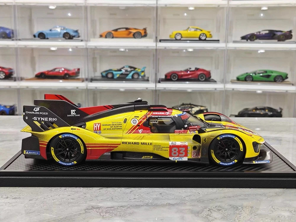 [BBR] 1:18 Ferrari 2024 499P Le Mans Hypercar #83 Dirty Model Car Resin