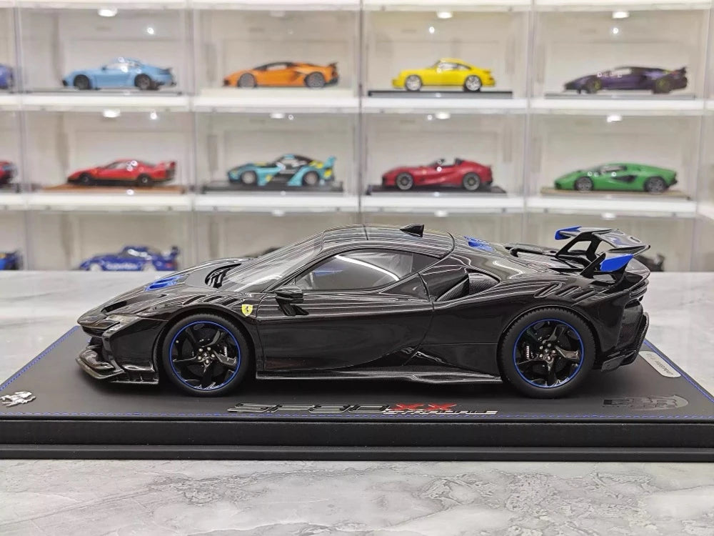 [BBR] 1:18 Ferrari 2024 SF90 XX Stradale Glossy Black & Blue Model Car Resin