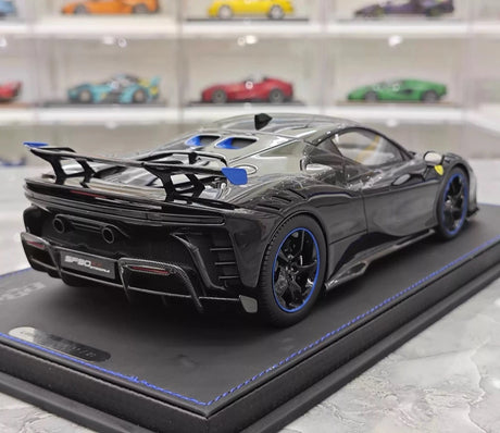 [BBR] 1:18 Ferrari 2024 SF90 XX Stradale Glossy Black & Blue Model Car Resin