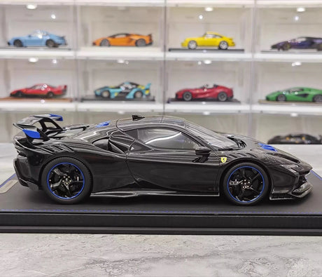 [BBR] 1:18 Ferrari 2024 SF90 XX Stradale Glossy Black & Blue Model Car Resin
