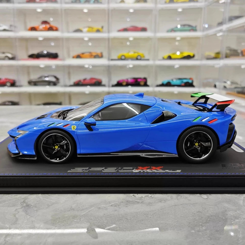 [BBR] 1:18 Ferrari 2024 SF90 XX Stradale Glossy Blue & Black Model Car Resin