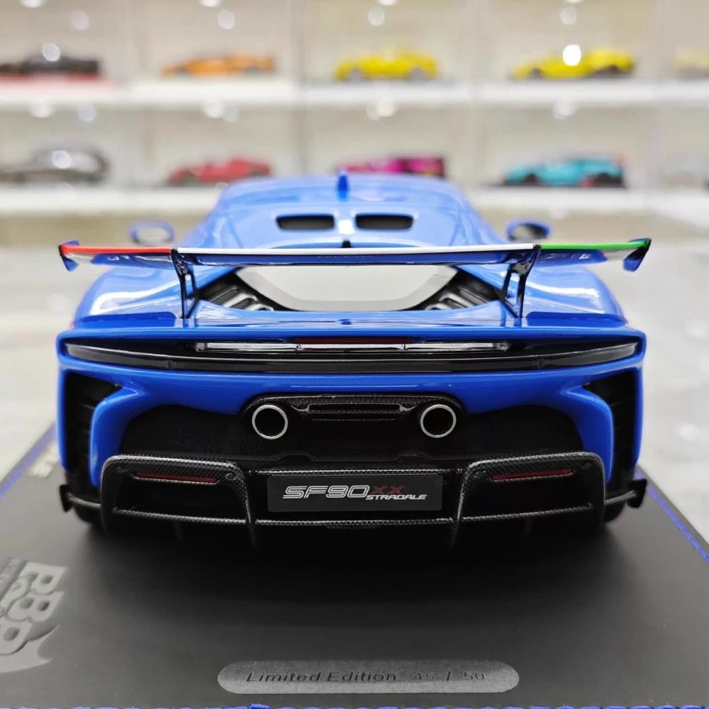 [BBR] 1:18 Ferrari 2024 SF90 XX Stradale Glossy Blue & Black Model Car Resin