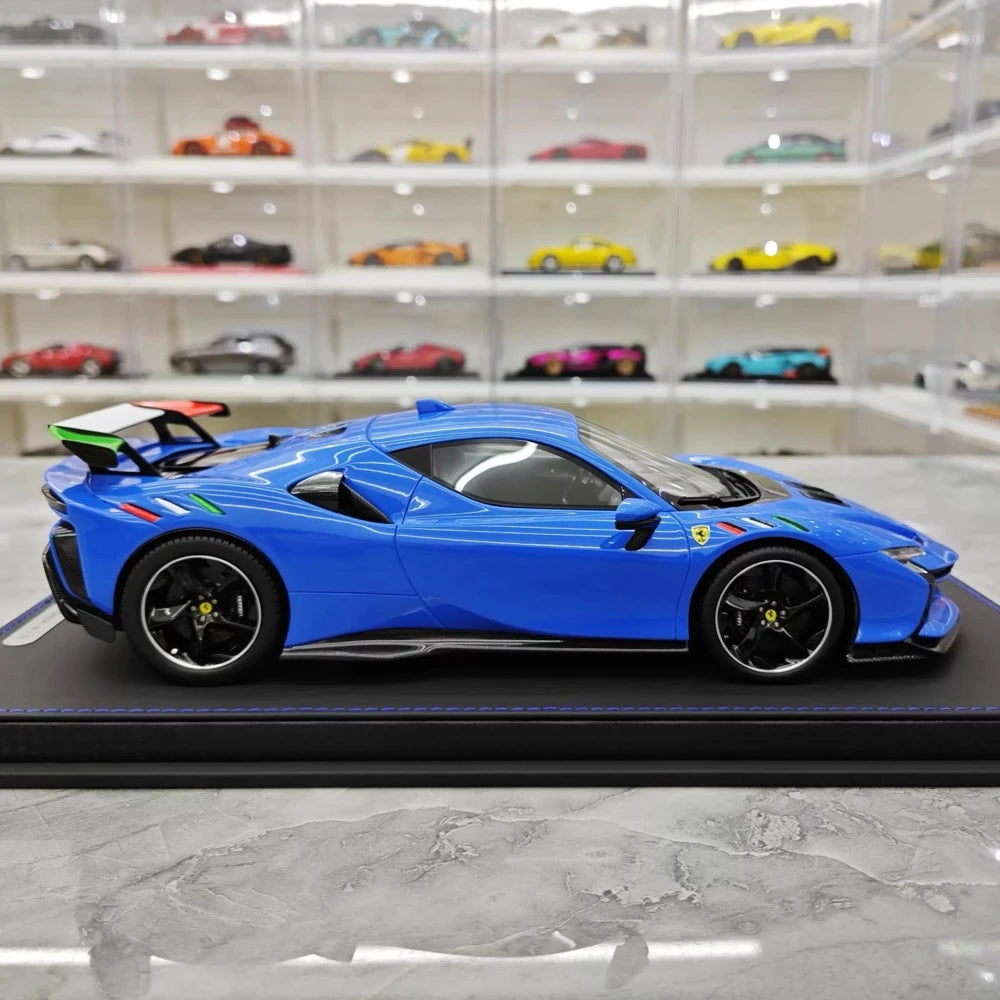 [BBR] 1:18 Ferrari 2024 SF90 XX Stradale Glossy Blue & Black Model Car Resin