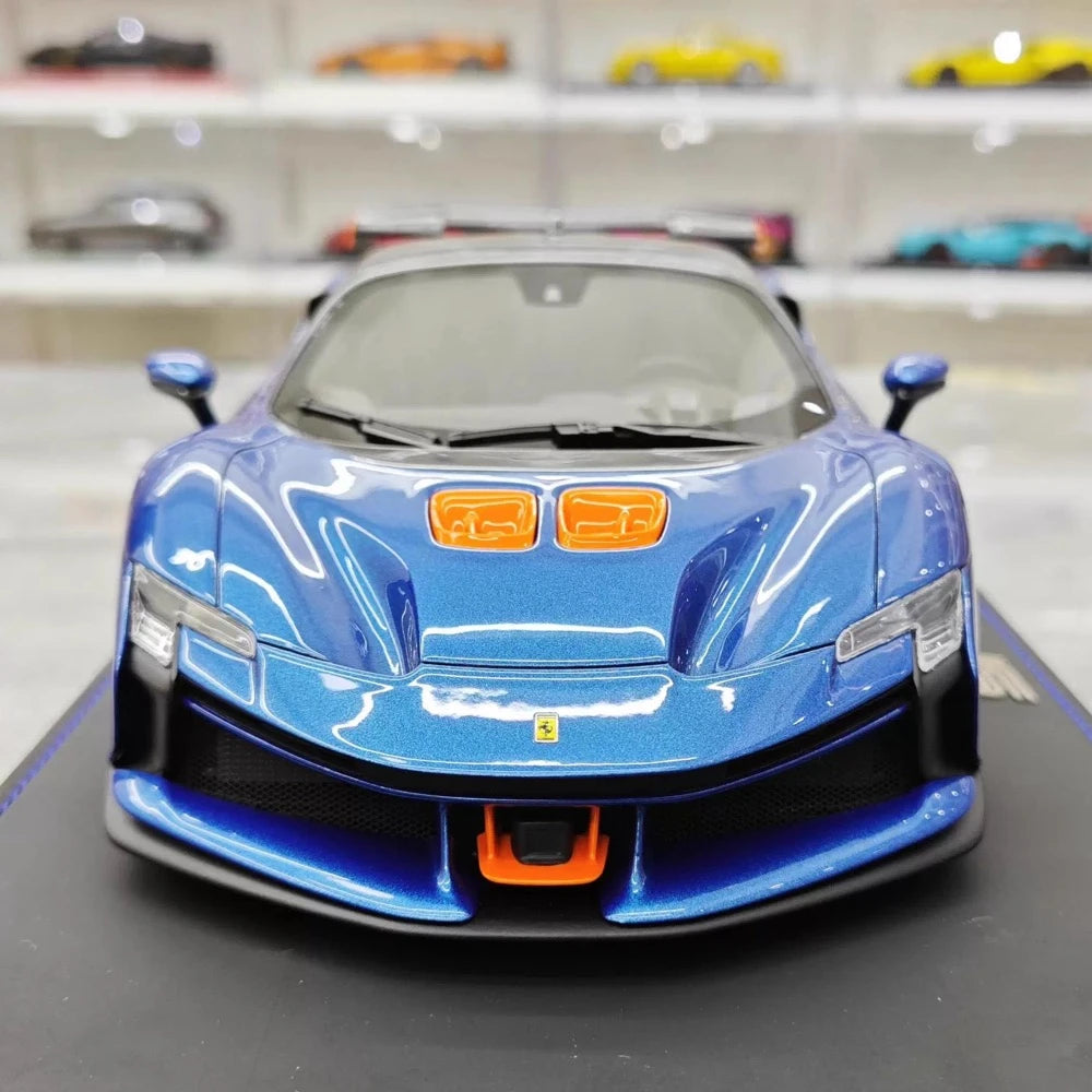 [BBR] 1:18 Ferrari 2024 SF90 XX Stradale Glossy Blue & Orange Model Car Resin