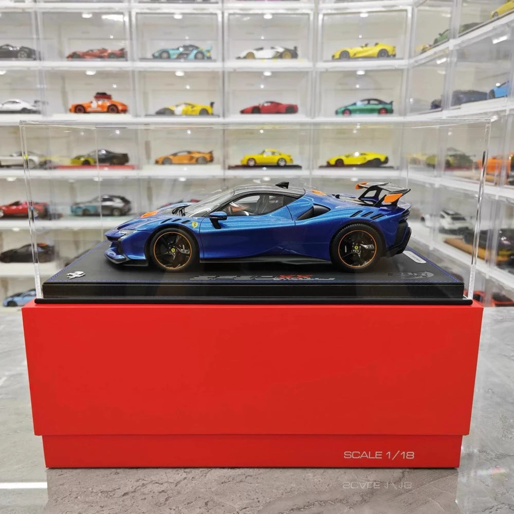 [BBR] 1:18 Ferrari 2024 SF90 XX Stradale Glossy Blue & Orange Model Car Resin