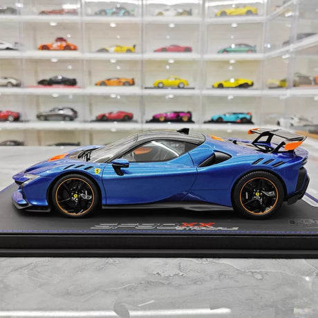 [BBR] 1:18 Ferrari 2024 SF90 XX Stradale Glossy Blue & Orange Model Car Resin