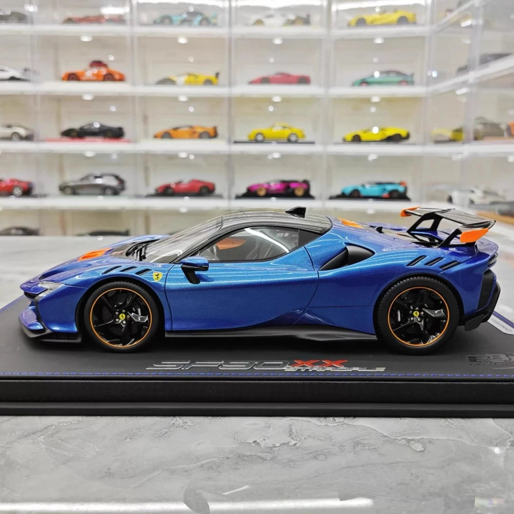 [BBR] 1:18 Ferrari 2024 SF90 XX Stradale Glossy Blue & Orange Model Car Resin