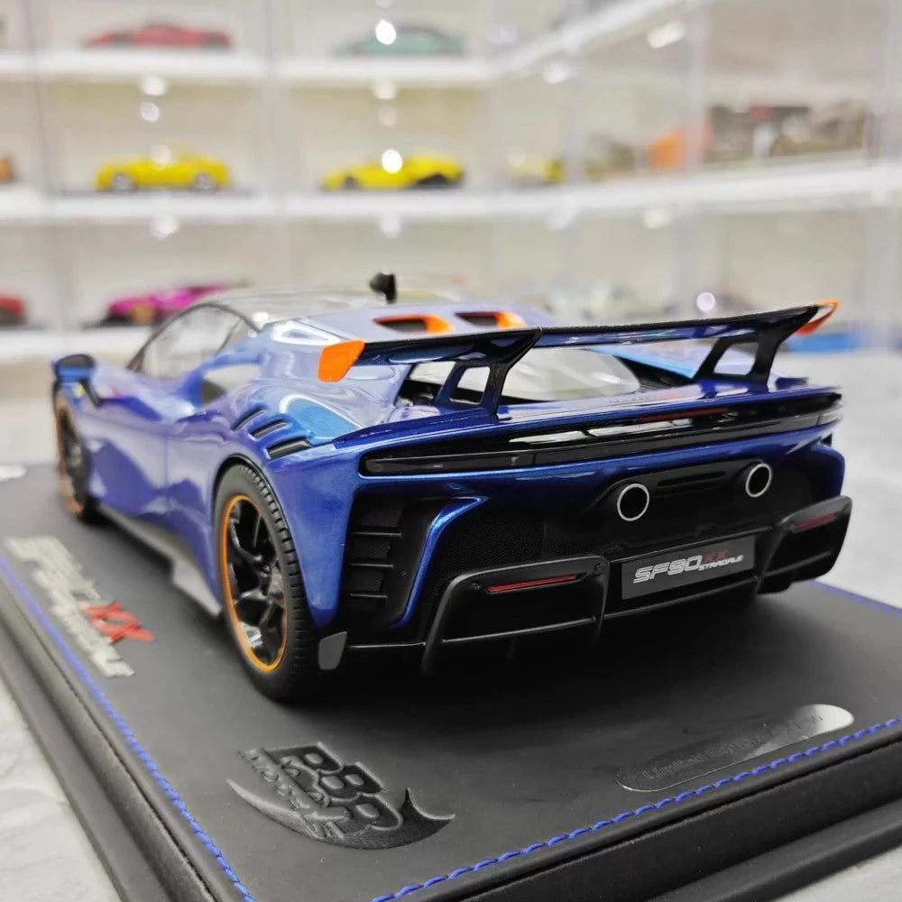 [BBR] 1:18 Ferrari 2024 SF90 XX Stradale Glossy Blue & Orange Model Car Resin