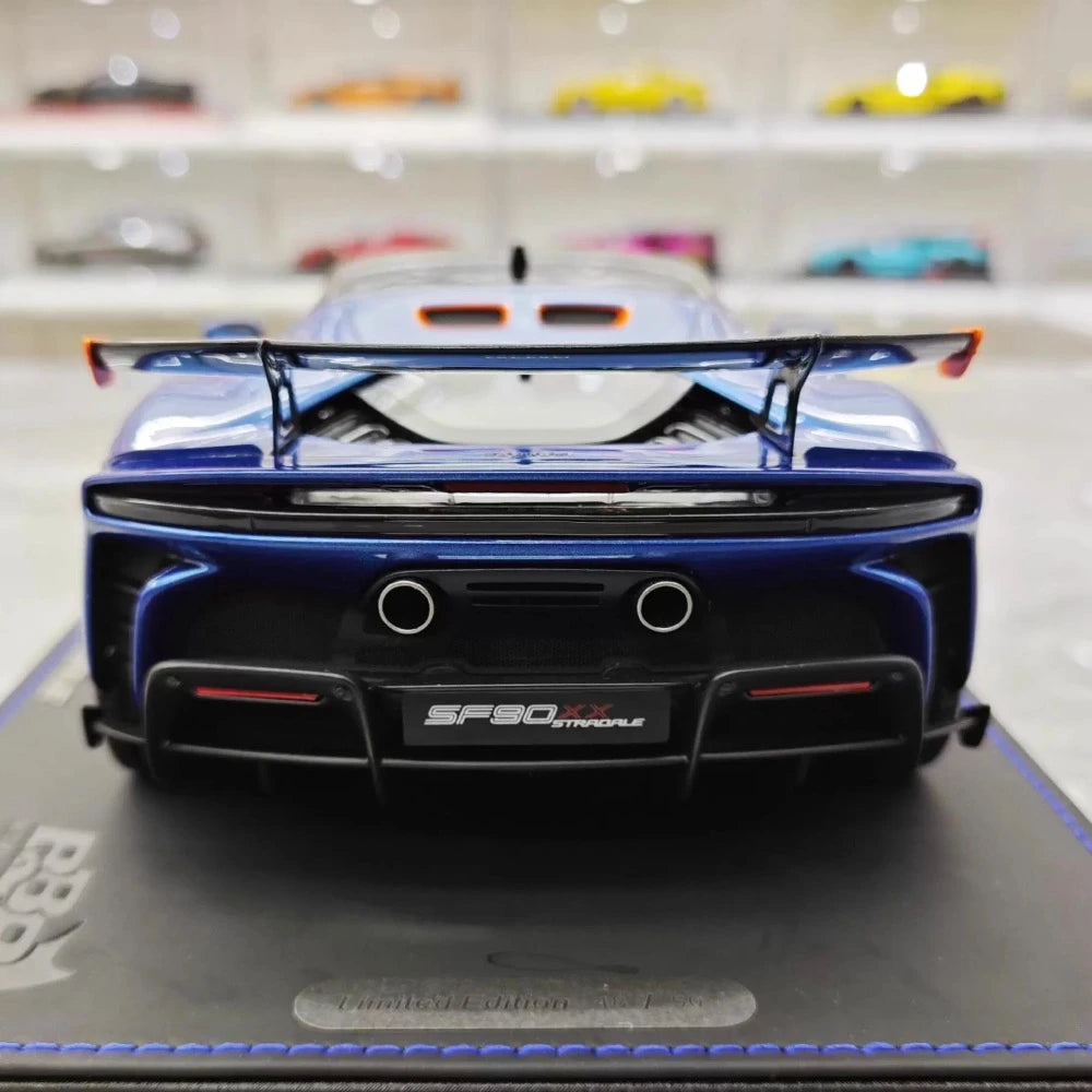[BBR] 1:18 Ferrari 2024 SF90 XX Stradale Glossy Blue & Orange Model Car Resin