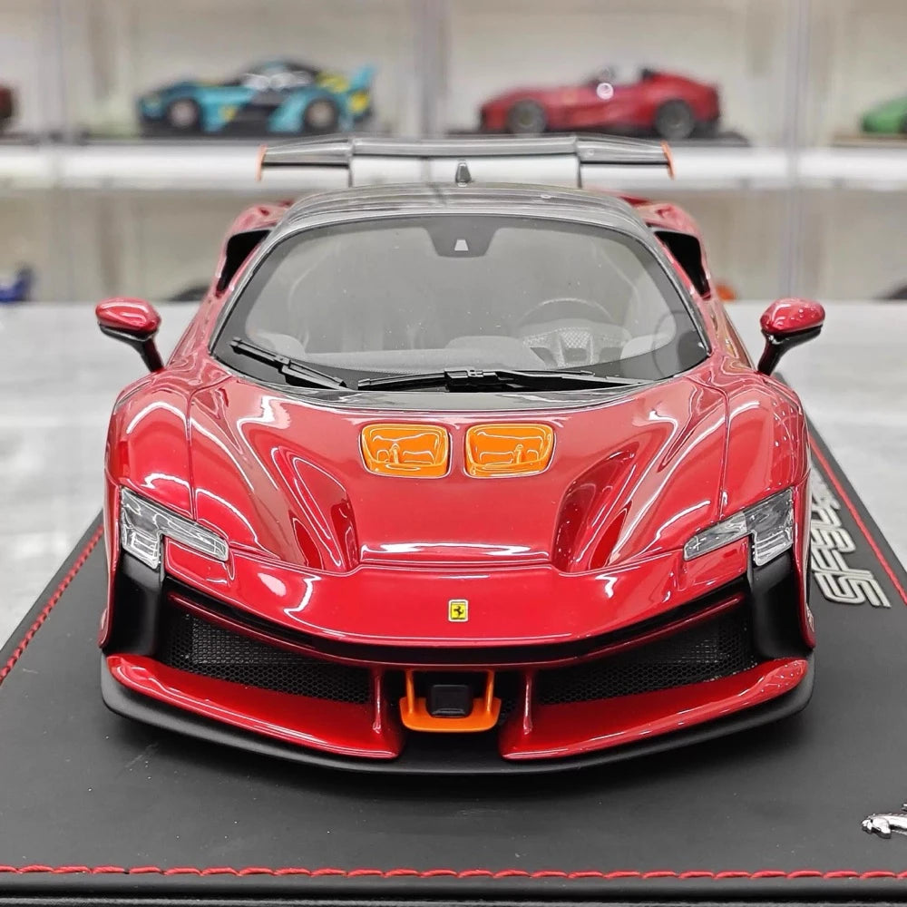 [BBR] 1:18 Ferrari 2024 SF90 XX Stradale blank röd & orange modellbil harts