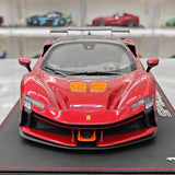 [BBR] 1:18 Ferrari 2024 SF90 XX Stradale blank röd & orange modellbil harts