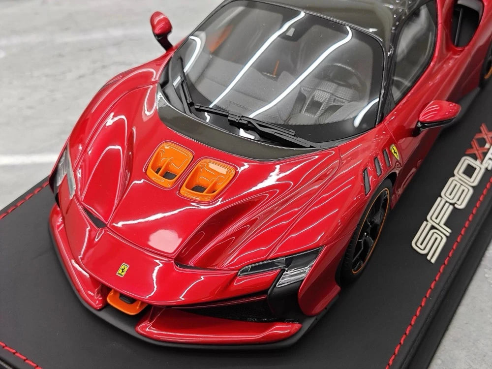 [BBR] 1:18 Ferrari 2024 SF90 XX Stradale Glossy Red & Orange Model Car Resin