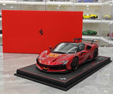 [BBR] 1:18 Ferrari 2024 SF90 XX Stradale blank röd & orange modellbil harts