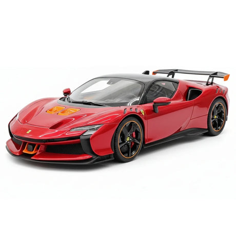 [BBR] 1:18 Ferrari 2024 SF90 XX Stradale glanzend rood & oranje modelauto Hars