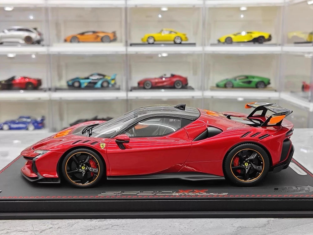 [BBR] 1:18 Ferrari 2024 SF90 XX Stradale Glossy Red & Orange Model Car Resin