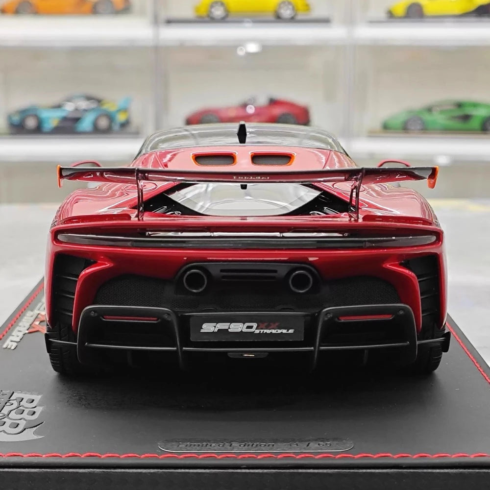 [BBR] 1:18 Ferrari 2024 SF90 XX Stradale Glossy Red & Orange Model Car Resin