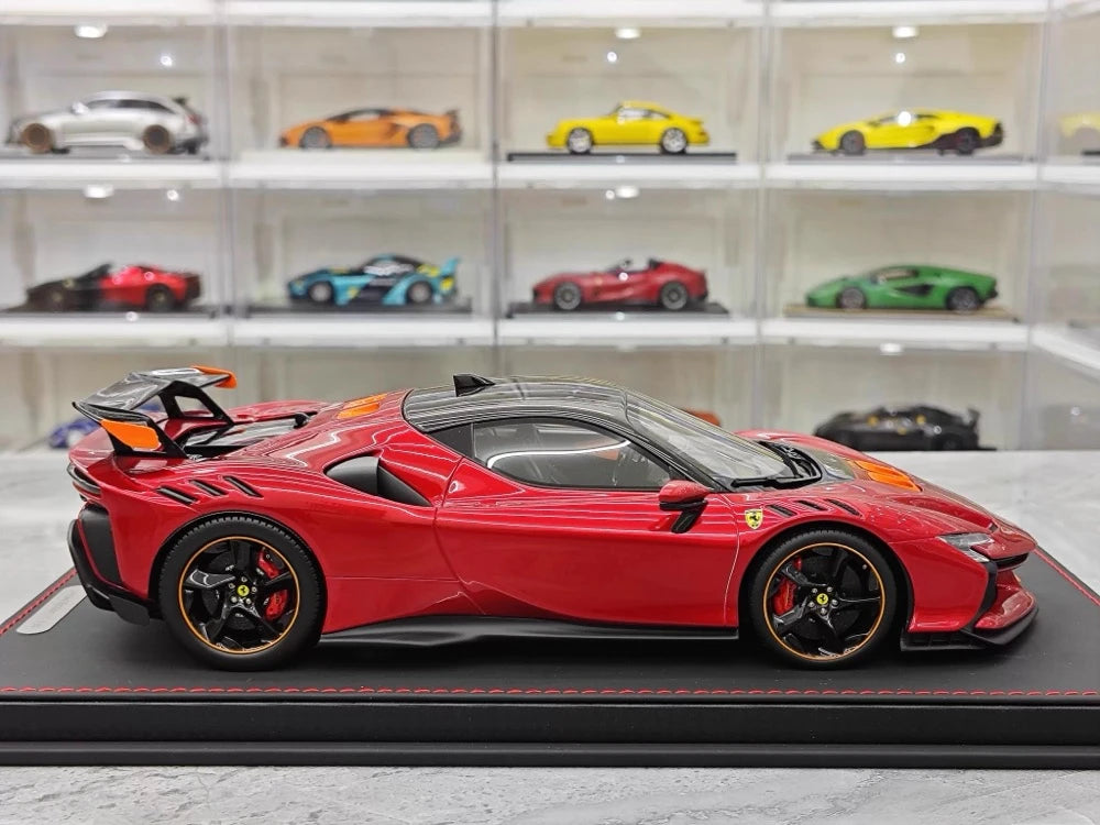 [BBR] 1:18 Ferrari 2024 SF90 XX Stradale Glossy Red & Orange Model Car Resin
