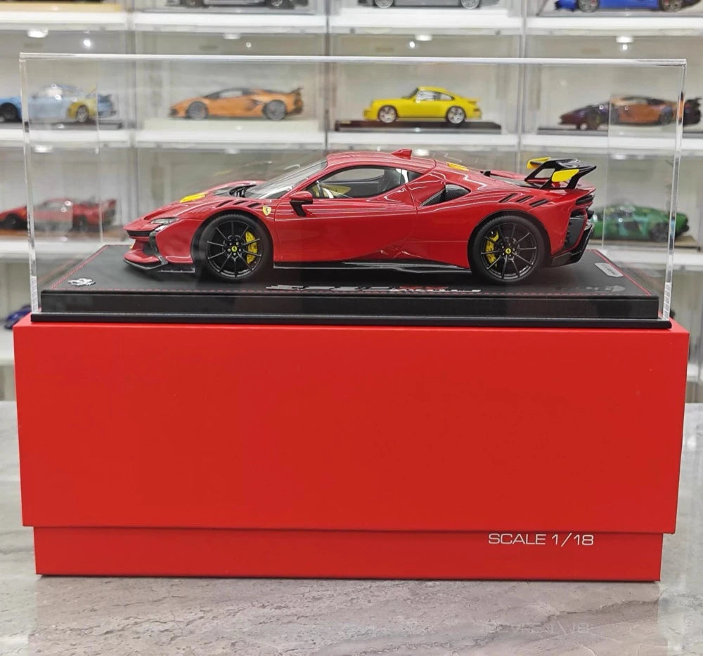 [BBR] 1:18 Ferrari 2024 SF90 XX Stradale Glossy Red & Yellow Model Car Resin