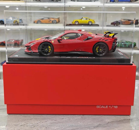 [BBR] 1:18 Ferrari 2024 SF90 XX Stradale glanzend rood & geel modelauto Hars