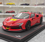 [BBR] 1:18 Ferrari 2024 SF90 XX Stradale Glossy Red & Yellow Model Car Resin