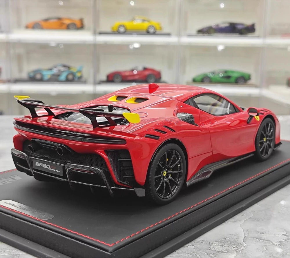 [BBR] 1:18 Ferrari 2024 SF90 XX Stradale Glossy Red & Yellow Model Car Resin