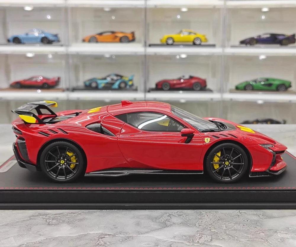 [BBR] 1:18 Ferrari 2024 SF90 XX Stradale Glossy Red & Yellow Model Car Resin