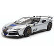 [BBR] 1:18 Ferrari 2024 SF90 XX Stradale Glossy Silver & Black Model Car Resin