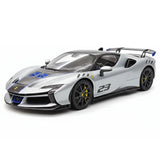 [BBR] 1:18 Ferrari 2024 SF90 XX Stradale Glossy Silver & Black Model Car Resin
