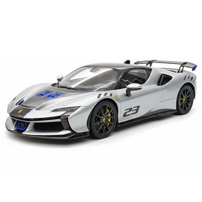 [BBR] 1:18 Ferrari 2024 SF90 XX Stradale Glossy Silver & Black Model Car Resin