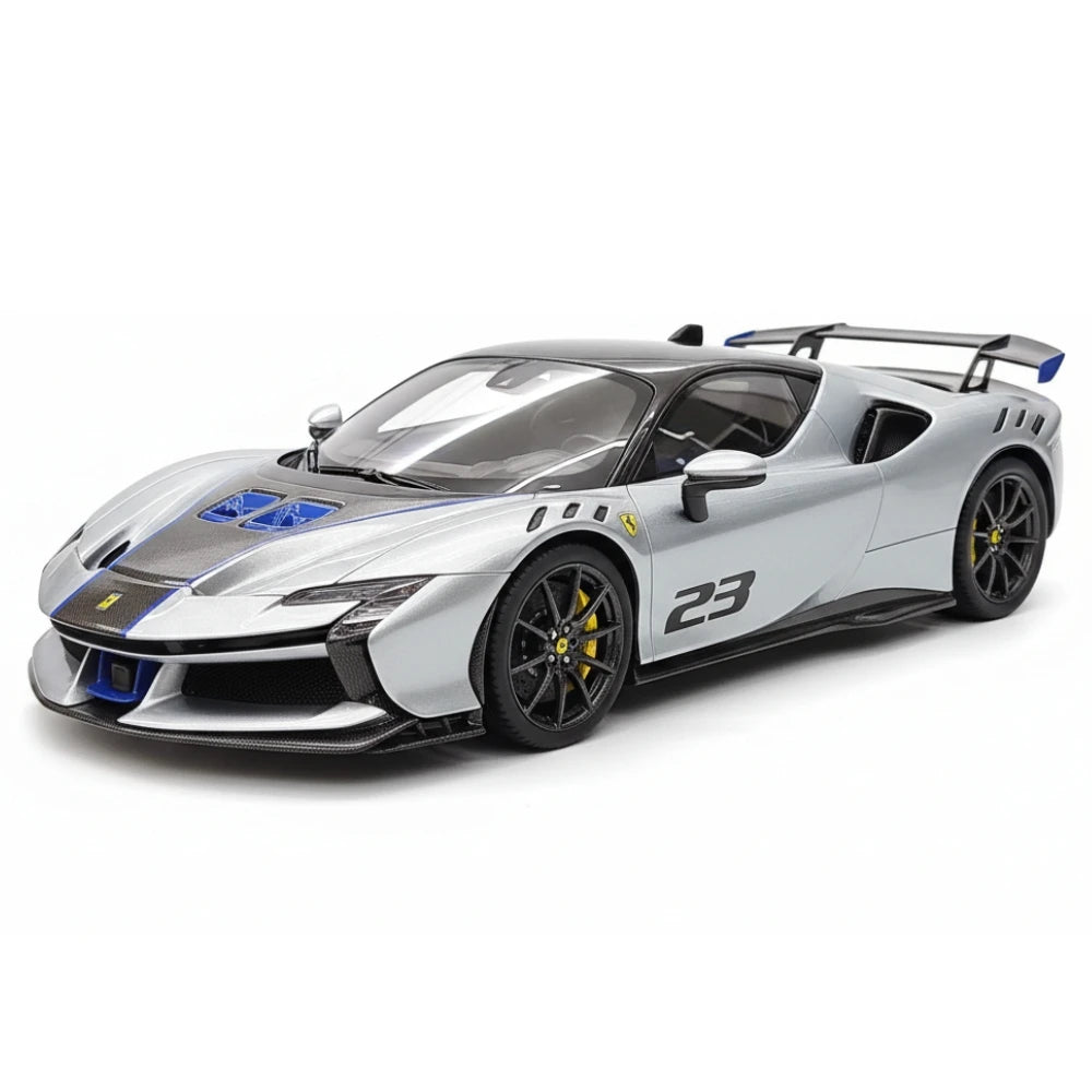 [BBR] 1:18 Ferrari 2024 SF90 XX Stradale brillant argent & noir voiture miniature Resin