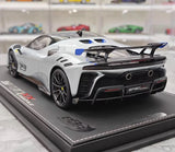 [BBR] 1:18 Ferrari 2024 SF90 XX Stradale Glossy Silver & Black Model Car Resin