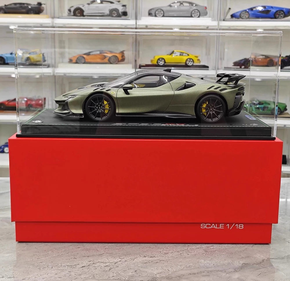 [BBR] 1:18 Ferrari 2024 SF90 XX Stradale Matte Green & Black Model Car Resin