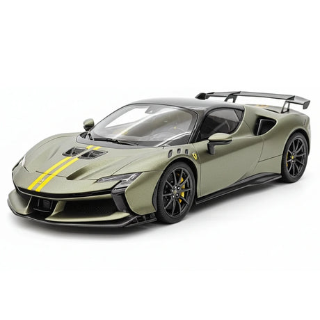 [BBR] 1:18 Ferrari 2024 SF90 XX Stradale mat groen & zwart modelauto Hars