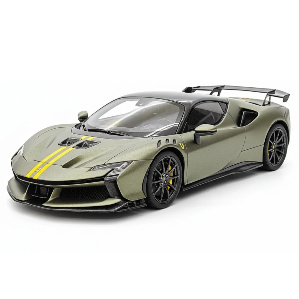 [BBR] 1:18 Ferrari 2024 SF90 XX Stradale Matte Green & Black Model Car Resin