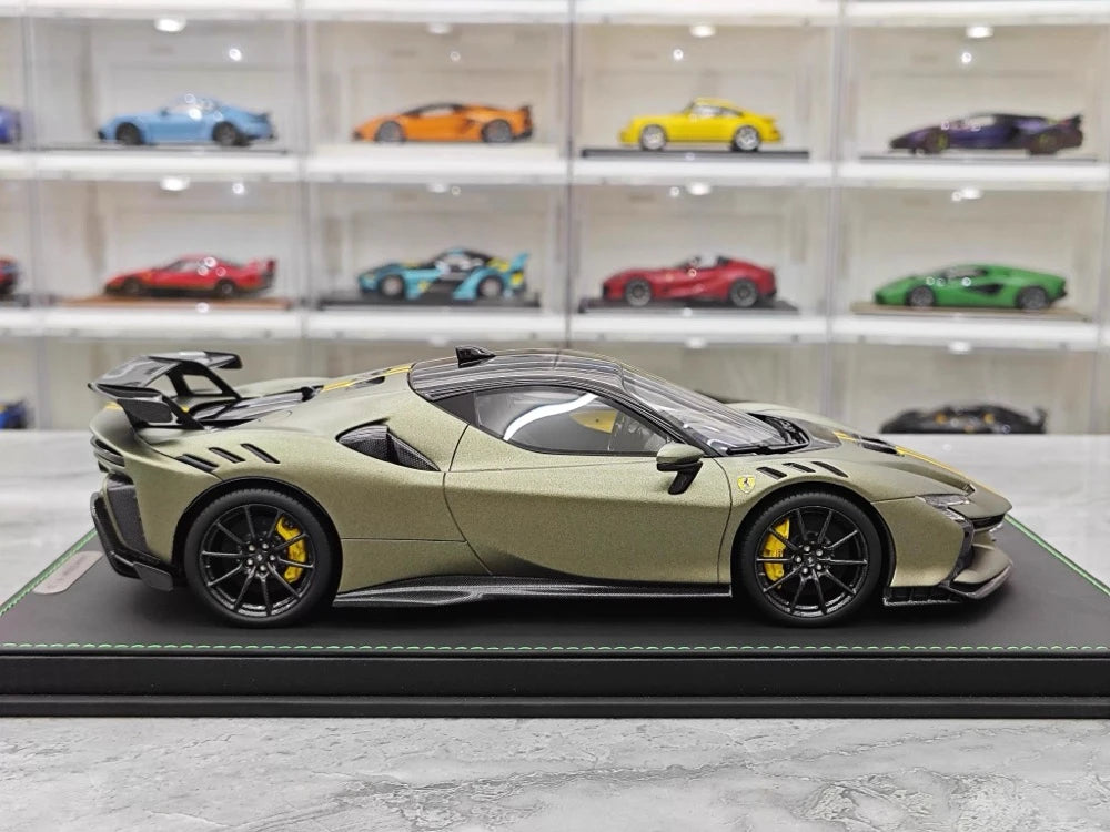 [BBR] 1:18 Ferrari 2024 SF90 XX Stradale Matte Green & Black Model Car Resin