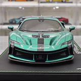 [BBR] 1:18 Ferrari 2024 SF90 XX Stradale Tiffany bleu & noir voiture miniature Resin