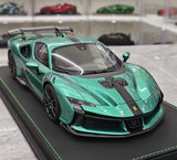 [BBR] 1:18 Ferrari 2024 SF90 XX Stradale Tiffany bleu & noir voiture miniature Resin