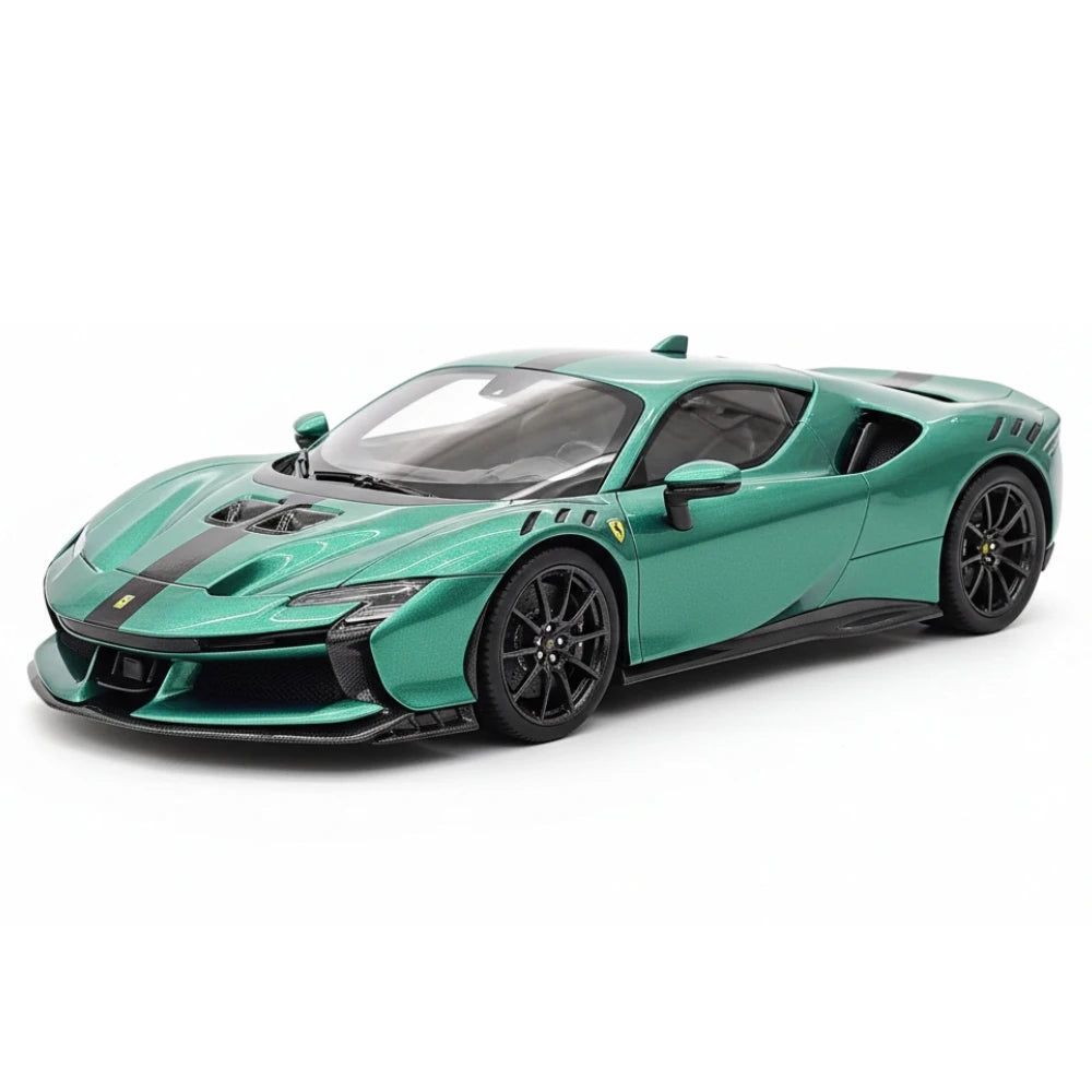 [BBR] 1:18 Ferrari 2024 SF90 XX Stradale Tiffany bleu & noir voiture miniature Resin